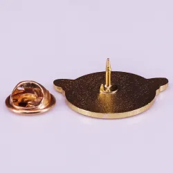 Hommel met ster / maan - kristallen broche - speldBroches