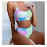 Sexy geribbelde bikiniset - hoge tailleBadkleding
