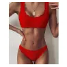 Sexy bikiniset - geribbeld - met push upBadkleding