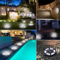 Solar tuinlamp - grondlamp - waterdicht - LED - zeshoekig - oprit/gazonSolar verlichting