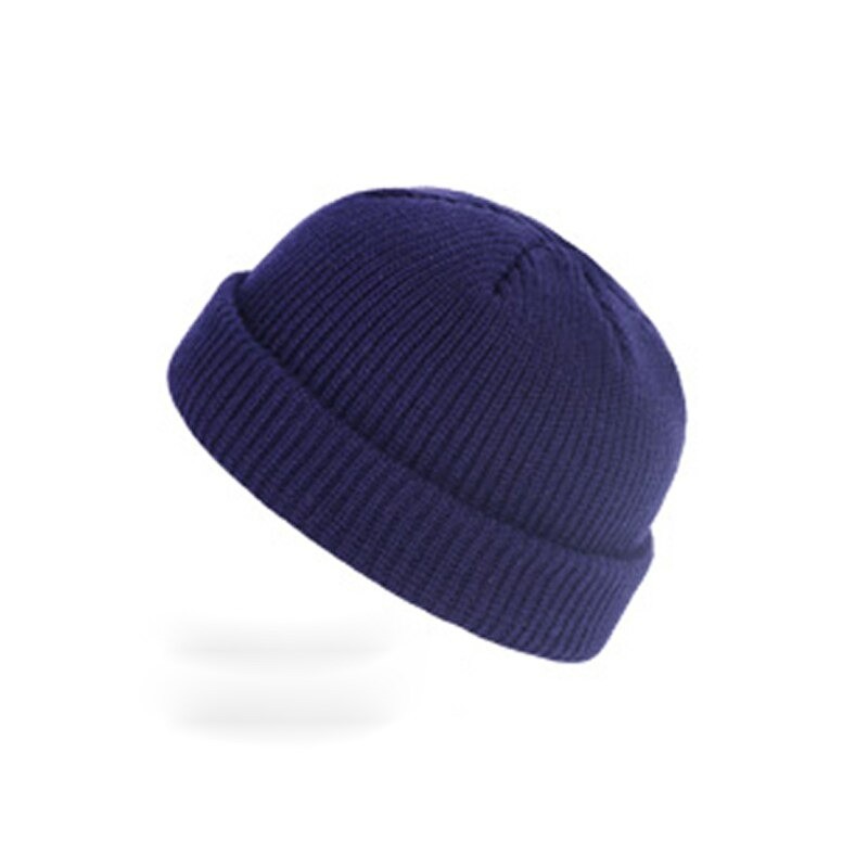 Knitted warm hat - short - ribbed - unisexHats & Caps