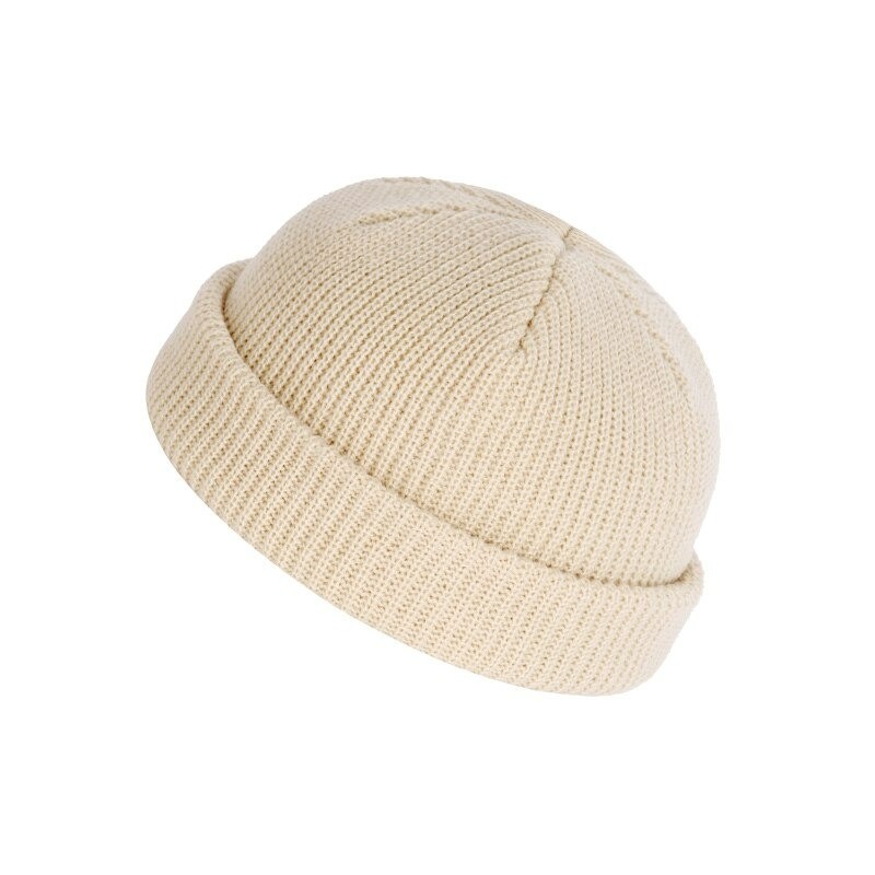 Knitted warm hat - short - ribbed - unisexHats & Caps