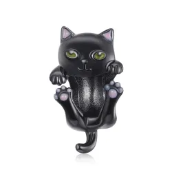 Kleine kitten - hanger / charme voor armband - 925 sterling zilverArmbanden