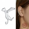 Ear clip with cat - 925 sterling silver earringEarrings