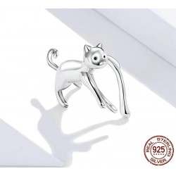 Ear clip with cat - 925 sterling silver earringEarrings