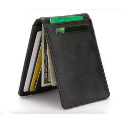 Slim leather wallet - unisex - for business / credit cards / money holder - RFID protectedWallets