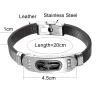 Retro schorpioen armband - leer - roestvrij staalArmbanden