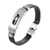 Retro schorpioen armband - leer - roestvrij staalArmbanden