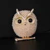 Kristallen broche met pareluilBroches