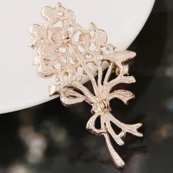 Vintage opaal bloem - kristallen brocheBroches