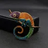 Kristallen kameleon / hagedis - elegante brocheBroches