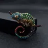 Kristallen kameleon / hagedis - elegante brocheBroches