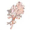 Vintage opaal bloem - kristallen brocheBroches