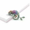 Trendy brooch with crystal chameleon / lizardBrooches