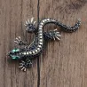 Vintage broche met kristallen hagedisBroches