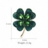 Four leaf clover - crystal broochBrooches
