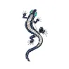 Navy crystal lizard - broochBrooches