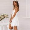 Sexy witte mini-jurk - kant - mouwloos / lange mouwJurken