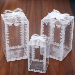 Transparante geschenkdoos - bruiloft / feest / taarten / cadeautjesDecoratie