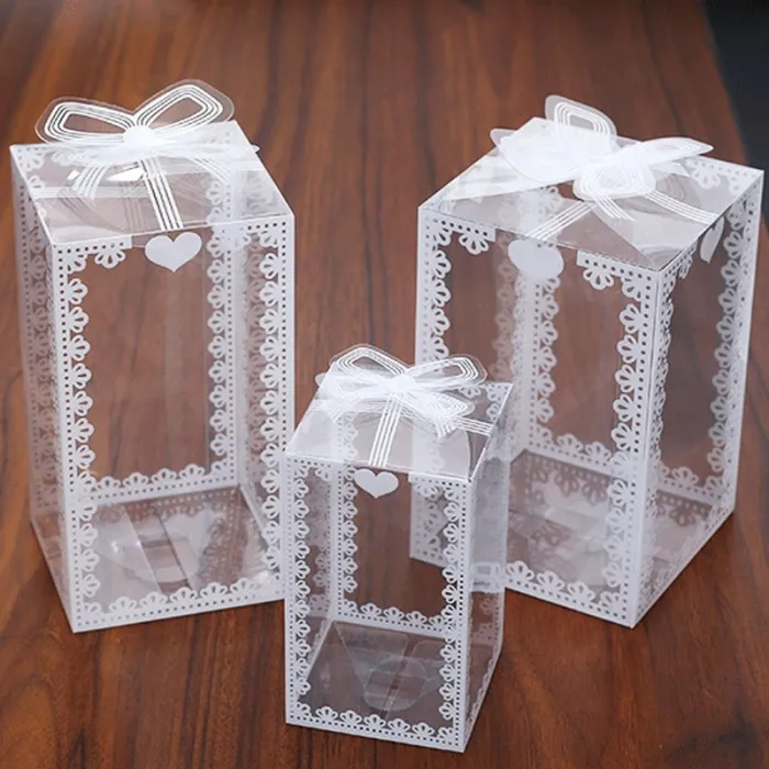 Transparante geschenkdoos - bruiloft / feest / taarten / cadeautjesDecoratie
