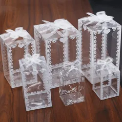 Transparante geschenkdoos - bruiloft / feest / taarten / cadeautjesDecoratie