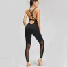 Sport mesh bodysuit - with spaghetti straps - for gym / yoga / fitnessFitness