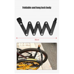 Anti-diefstal fietsslot - opvouwbaar - wachtwoord van 4 cijfersFiets