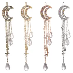 Moon Crescent - haarclip met lange kwastjes / kristallenHaarspelden