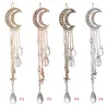 Moon crescent - hair clip with long tassels / crystalsHair clips