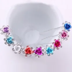 Luxe haarspelden met kristallen bloemen - 200 stuksHaarspelden