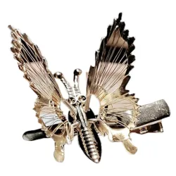 Uitgeholde bewegende vlinder - metalen haarclipHaarspelden