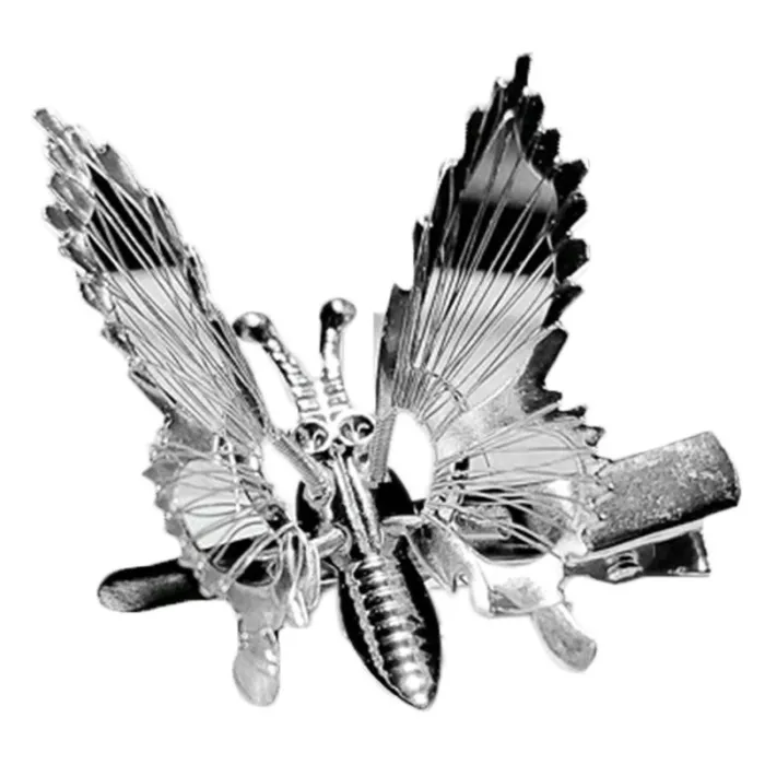 Uitgeholde bewegende vlinder - metalen haarclipHaarspelden