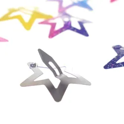 Kleurrijke haarspeldjes - glitter vlinders / sterren - 12 stuksHaarspelden