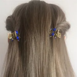 Krab / vlindervormige retro haarclip - met kristallenHaarspelden