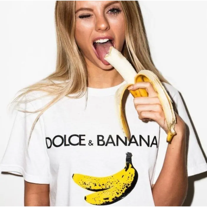 Dolce & Banana - funny print t-shirt - short sleeveBlouses & shirts