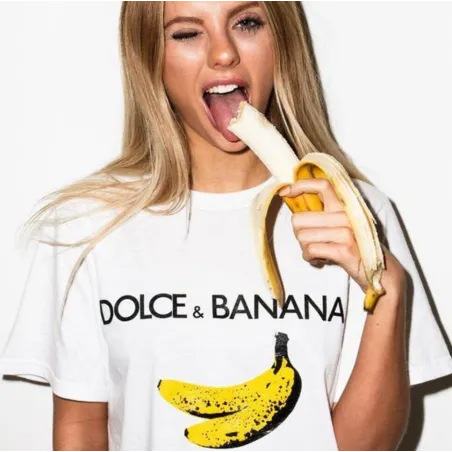 Dolce & Banana - funny print t-shirt - short sleeveBlouses & shirts
