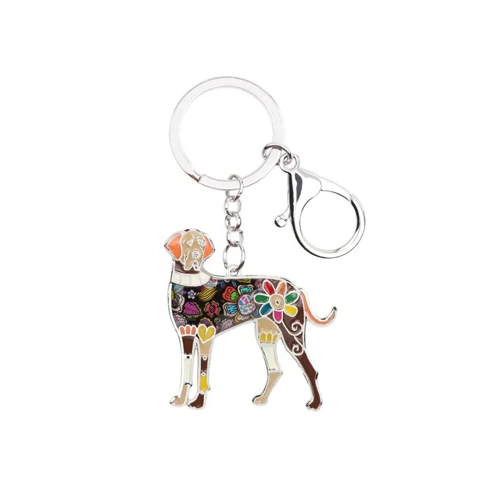 Great dane - enamel dog - metal keychainKeyrings