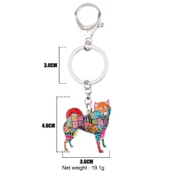 Shiba inu - emaille hond - metalen sleutelhangerSleutelhangers