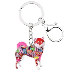 Shiba inu - emaille hond - metalen sleutelhangerSleutelhangers