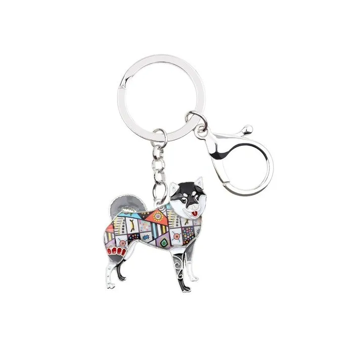 Shiba inu - emaille hond - metalen sleutelhangerSleutelhangers