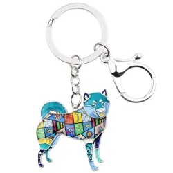 Shiba inu - emaille hond - metalen sleutelhangerSleutelhangers
