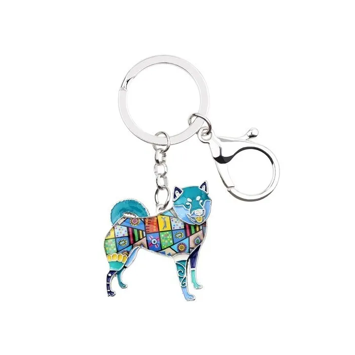 Shiba inu - emaille hond - metalen sleutelhangerSleutelhangers