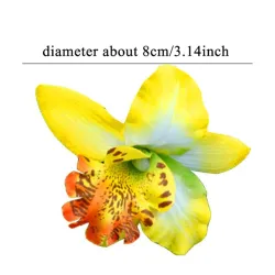 Fashionable hair clip - handmade - flower orchidHair clips