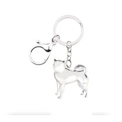 Shiba inu - emaille hond - metalen sleutelhangerSleutelhangers