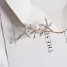 Kristallen haarspeld - met een parel - zeester / veiligheidsspeldHaarspelden
