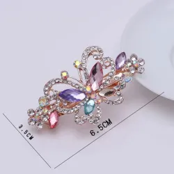 Kristallen vlinder - elegante haarclipHaarspelden