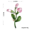 Prachtige roze tulp - kristallen brocheBroches