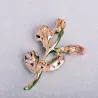 Prachtige roze tulp - kristallen brocheBroches