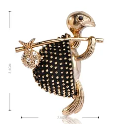 Lopende kristallen schildpad - vintage brocheBroches