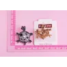 Modieuze broche met kristallen schildpadBroches